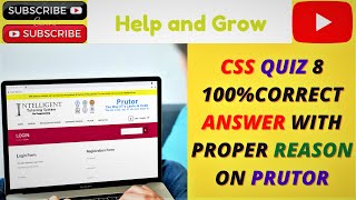 PRUTOR || CSS || QUIZ 8 || NO UFM || 100% CORRECT ANSWERS WITH PROPER REASON😍