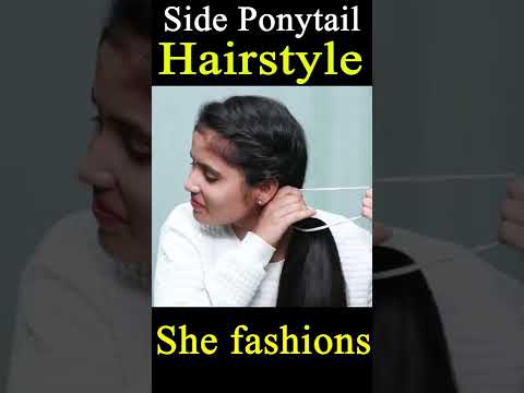 side ponytail hairstyle #short #shorts #hairstyle