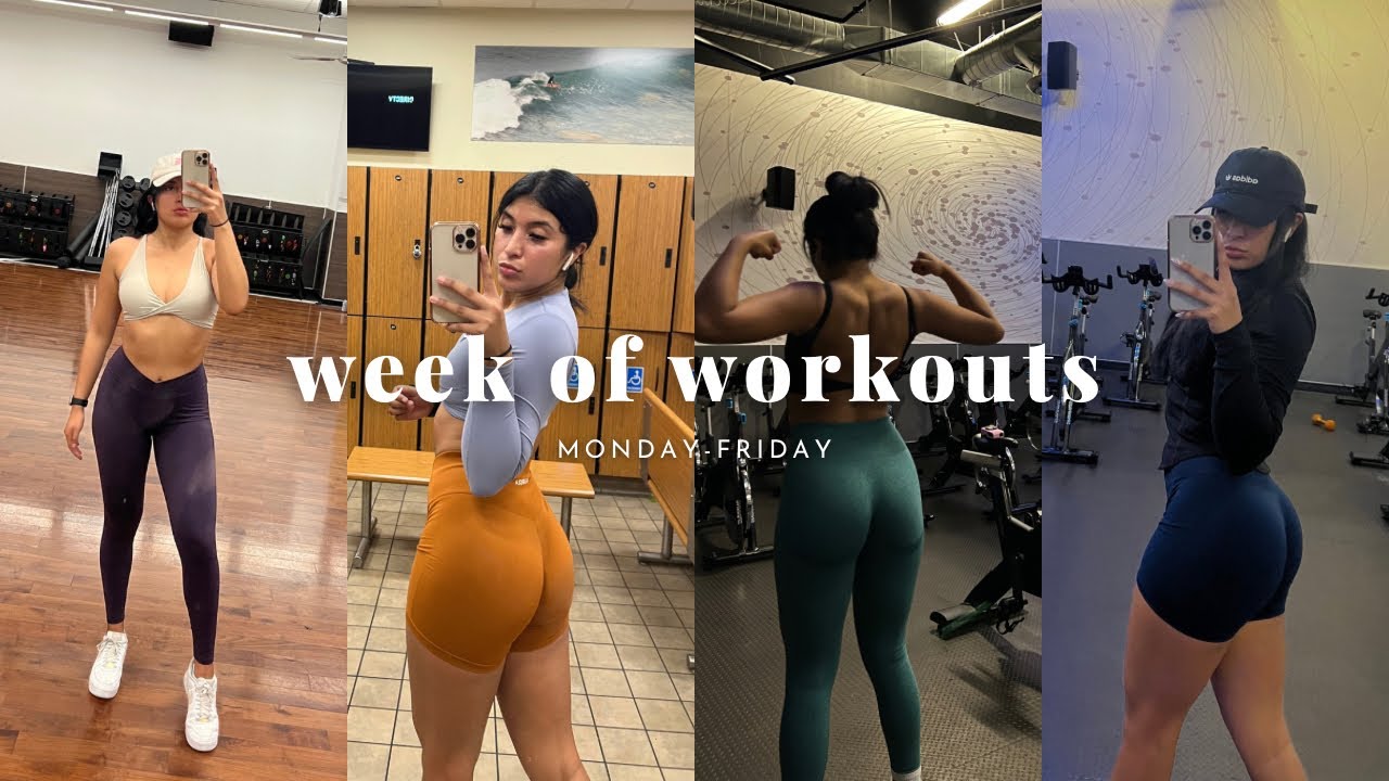 My full week of workouts (my workout routine) - YouTube
