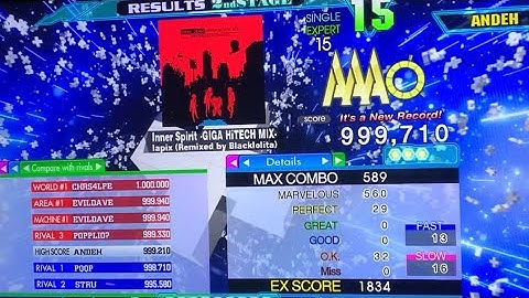 [DDR A20+] Inner Spirit -GIGA HiTECH MIX- (ESP-15) 999,710 PFC