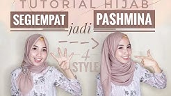 4 TUTORIAL HIJAB SEGIEMPAT JADI PASHMINA | PALING BEDA - Durasi: 9.52. 