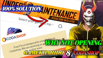 WHY NOT OPENING GAMESKHARIDO & CODASHOP.