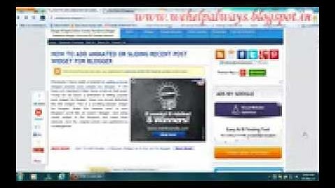 How To Add Recent Post Widget With Sliding or Animated For Blogger