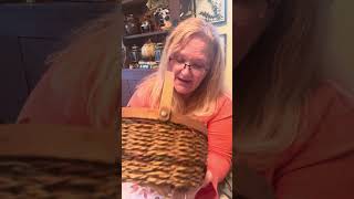 Vintage Woven Basket with Wooden Handle https://mysweetvintagehome.etsy.com/listing/4387670590