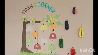 Math corner decorations ideas for  ECCE class room|class room decor 