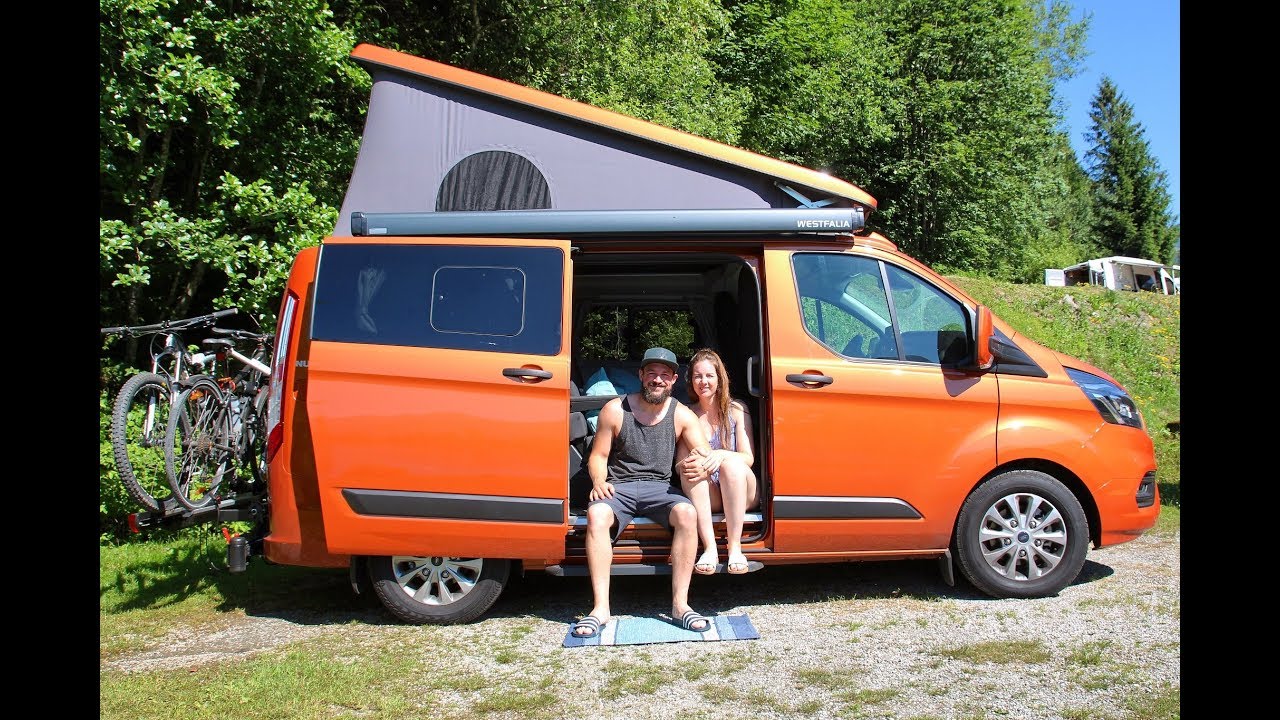 Mit dem Ford Transit Nugget zum Biken nach Österreich. 