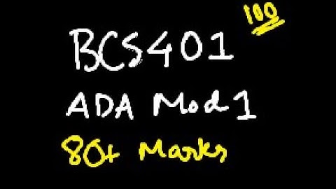 ADA MODULE 1 BCS401 Analysis and Design of Algorithms | 22 Scheme VTU 4th SEM CSE