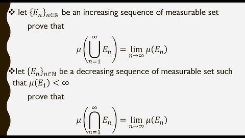 Lecture 5: Computing the Measure of the Arbitrary Union/Intersection of Sequences of Measurable sets