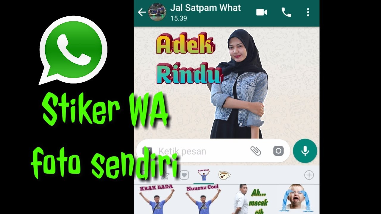 Cara Buat Stiker Whatsapp Foto Sendiri Youtube