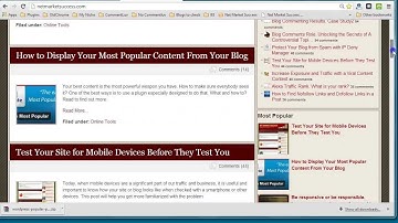 Display your most popular posts simple and effective
