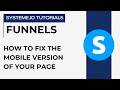 How to fix the mobile version of your page | systeme.io tutorials