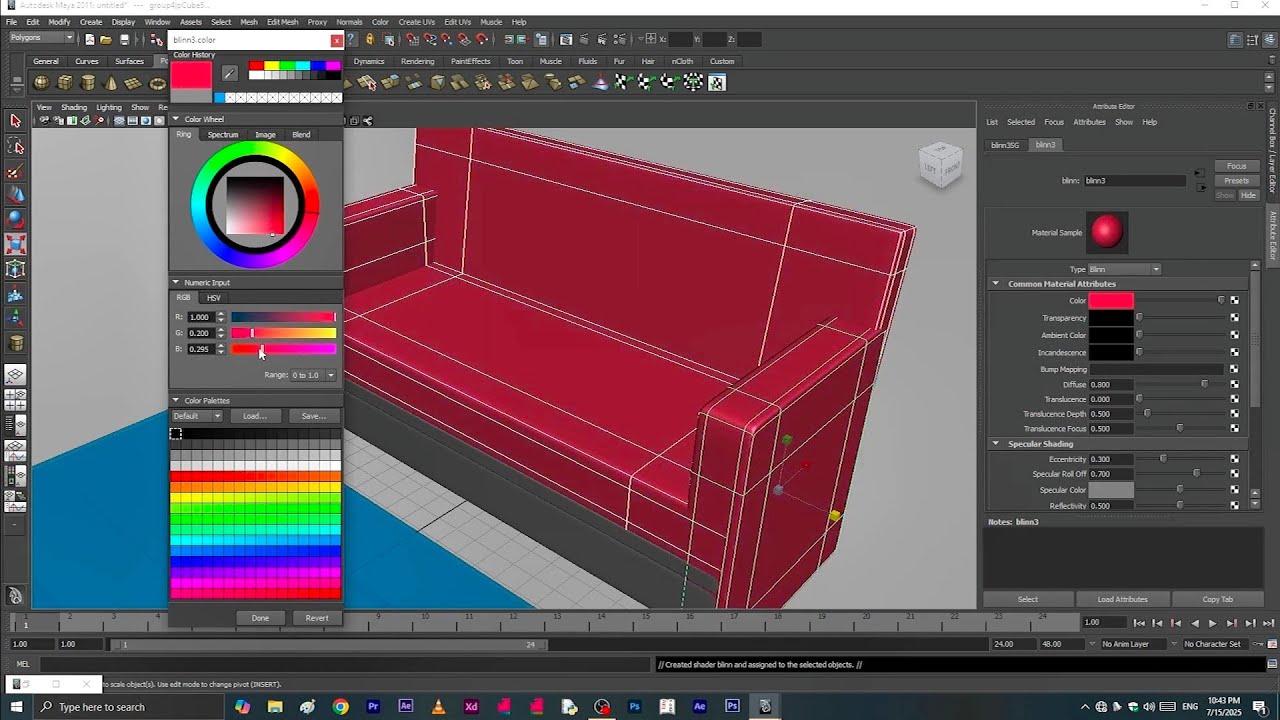 Basic Sofa Model In Maya Tutorial Tamil | MAYA 2011 - YouTube