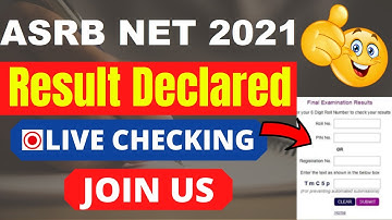 ASRB NET 2021 Result (Declared) - Check Your ASRB NET 2021 Result Here