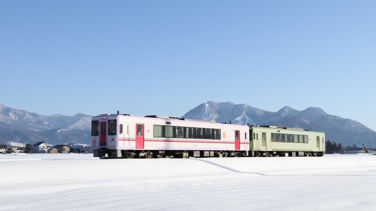 雪景色飯山線　キハ110