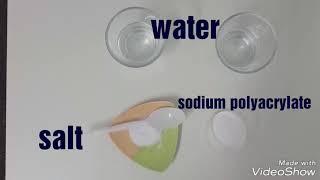 Poly acrylic acid in a salt solution