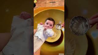 Baby baptized in church #baby