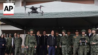 Taiwan ramps up drone training as Lai meets reservists taking part in exercises