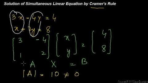 9 Math 1 1 6 SF Math Video on Solving Simultaneous Linear Equations by Cramers Rule in Urdu
