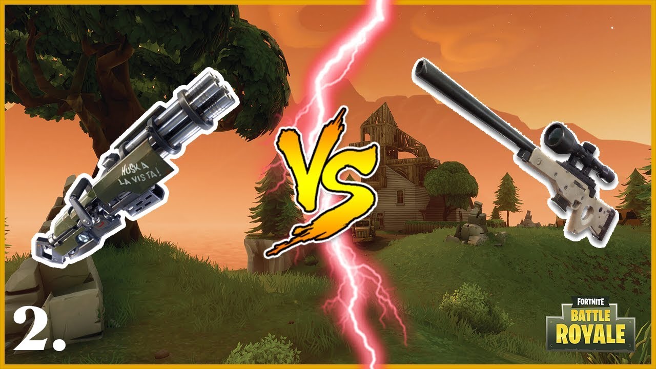  MINIGUN  vs SNIPER  Top moments 2 Fortnite Battle 