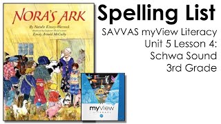 SAVVAS MyView Literacy Unit 5 Lesson 4 Spelling - 3rd Grade