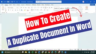 How To Create A Duplicate Document In Word How To Create A Duplicate Document In Word
