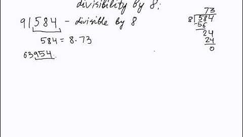 Divisibility by 8 test