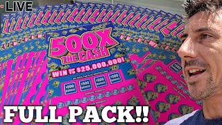 $25,000,000 Jackpot! 500X the Cash Lottery Tickets