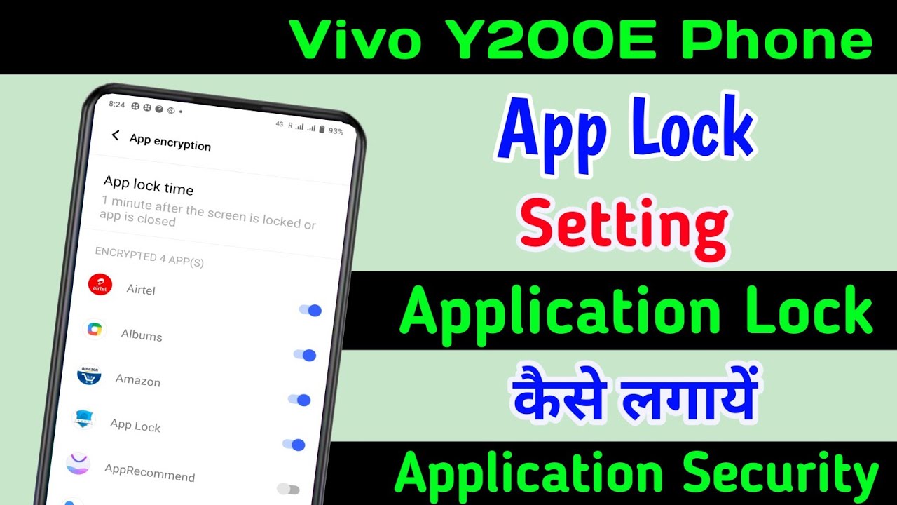 Vivo Y200E App Lock Setting ll How To Enable And