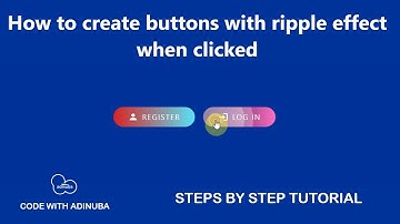 How to create buttons with ripple effect when clicked - HTML, CSS and JAVSASCRIPT
