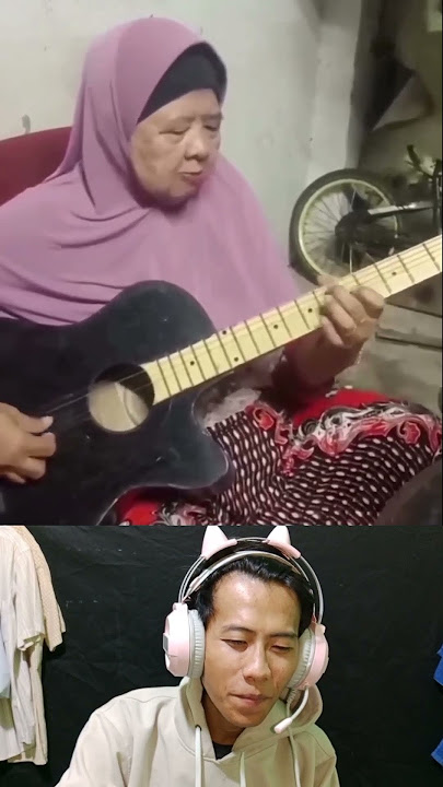 keren sekali nenek ini main gitar #vidiolucu #reaction