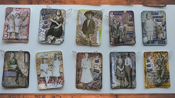 Tim Holtz Paper Dolls Transparent Wings ATCs