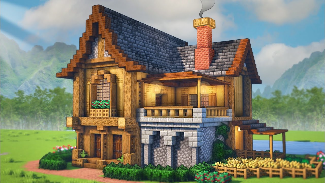 Casa medieval/simple medieval house : Craftxing #minecraft