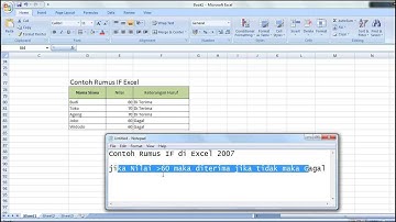 Contoh penggunaan Rumus IF pada Microsoft Excel 2007