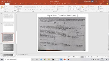 Equal area criterion by using MATLAB software