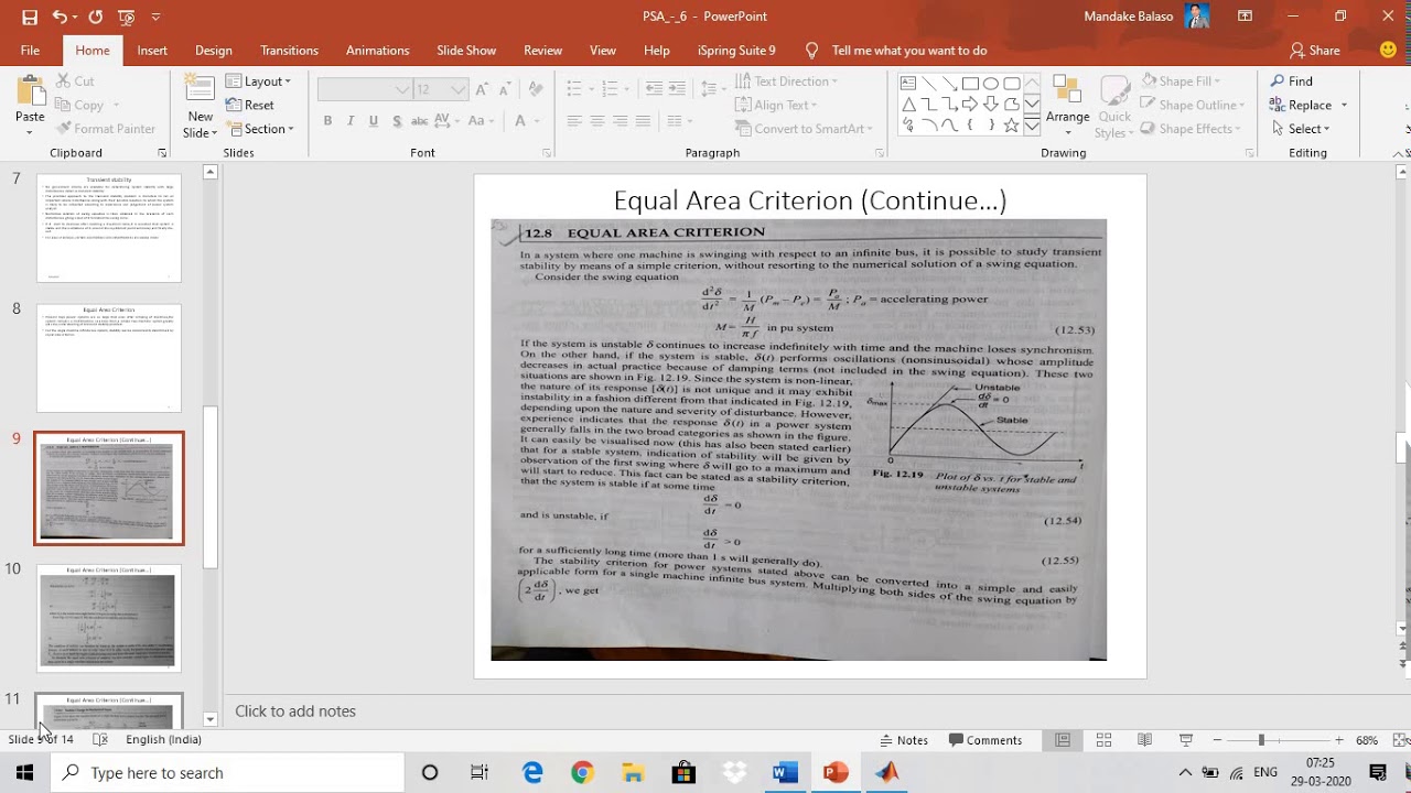 Equal area criterion by MATLAB software - YouTube