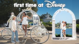 MARRIED AT DISNEY!?? Trying on Disney Wedding dresses (our first brand trip!!!)