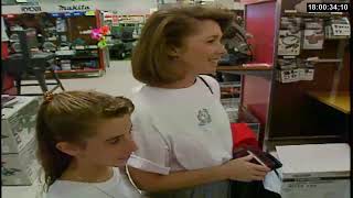 Shopping at a Sears store in 1991