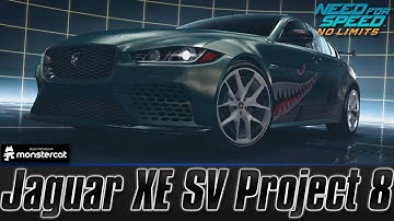 Need For Speed No Limits: Jaguar XE SV Project 8 (MAXXED OUT + Tuning [All Black Edition Parts])