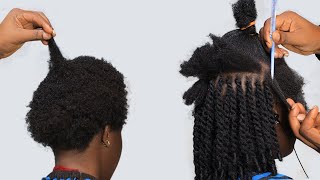 PART 2. Fast Hair Growth With Mini Twists Extension : 4Month Lasting Results. Tutorial.