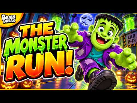 The Monster Run! 🧟 Halloween Brain Break 🧟 Can You Catch the Monster?!