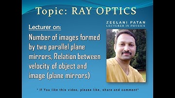 Relation between velocity of object and image in case of plane mirrors.