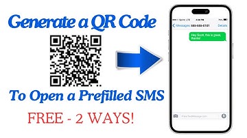 Create a QR Code That Opens And Pre-Fills An SMS Text For Free - 2 Ways
