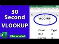 30 Second VLOOKUP() in Excel