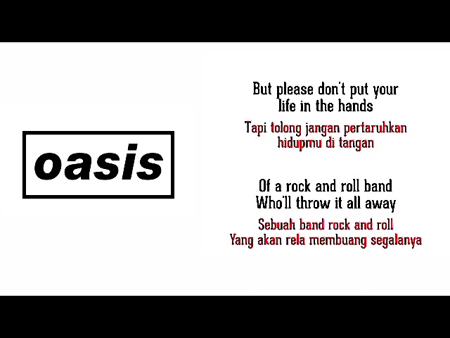 Oasis Don't Look Back in Anger lirik dan terjemahan bahasa indonesia class=