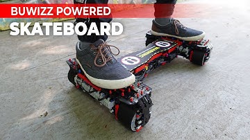BuWizz Powered Skateboard made of LEGO® bricks