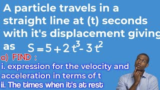 finding the velocity and acceleration expression of a traveling particle