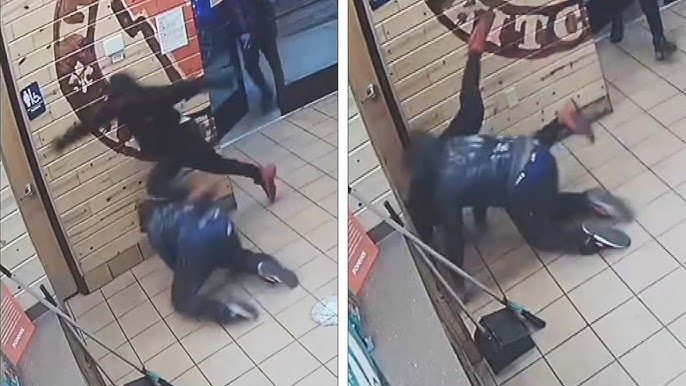 3 Stooges Slip And Slide While Robbing Popeyes Cops