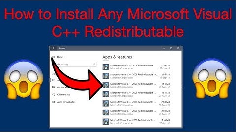 How to Install Any Microsoft Visual C++ Redistributable | Microsoft Visual C++ Runtime Error