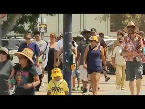 Padres fans battle the heat during hottest first pitch ever at Petco Park | NBC 7 San Diego