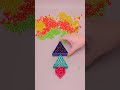 Zen Art 💎🔼 Oddly Satisfying Colorful Triangle Beads Falling | Your Brain will Like this #marblerunbb